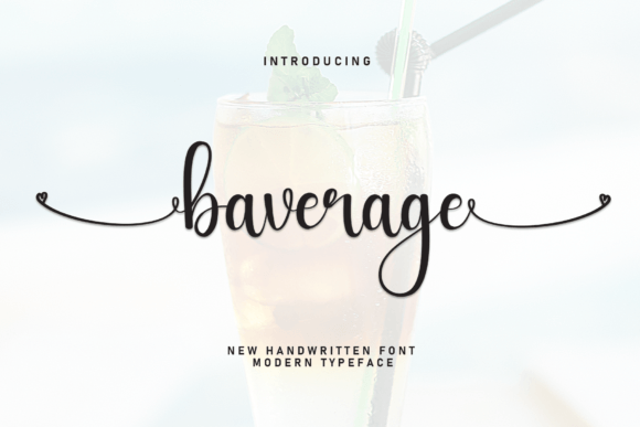 Baverage: A Sweet Handwritten Font