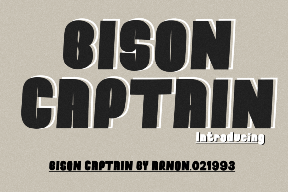 Bison Captain Font for Creative Makers