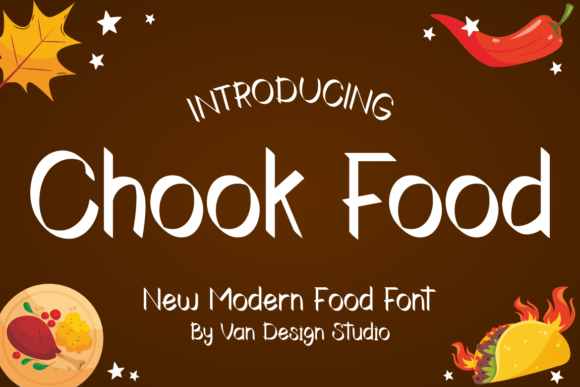 Chook Food Font for Creative Projects
