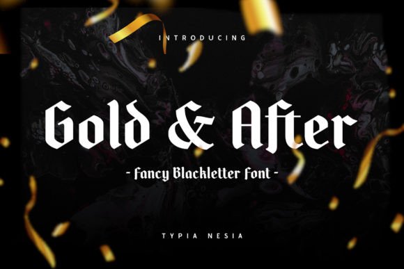 Gold and After Font for Vintage Branding